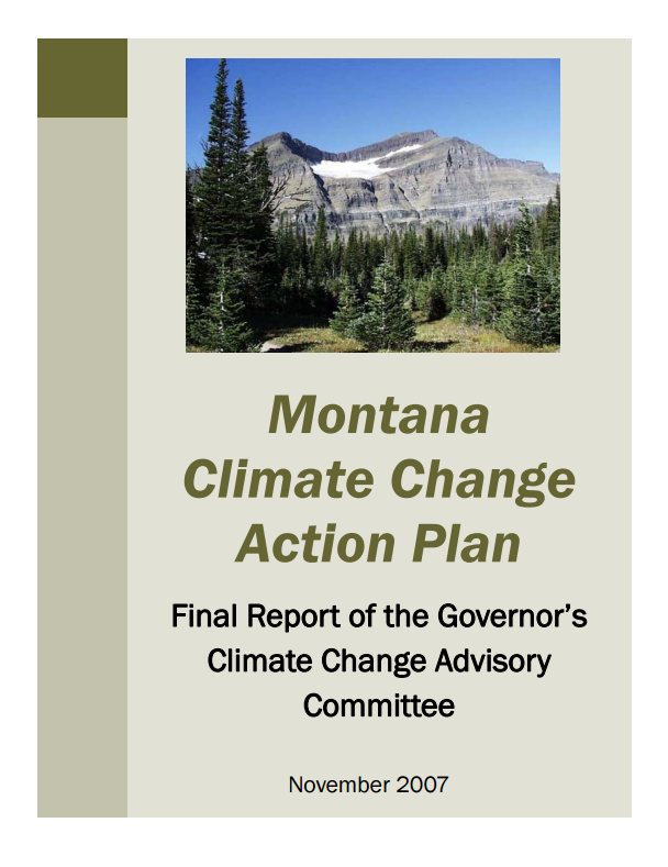 Climate Change Action Plan State of Montana U.S. Climate Resilience